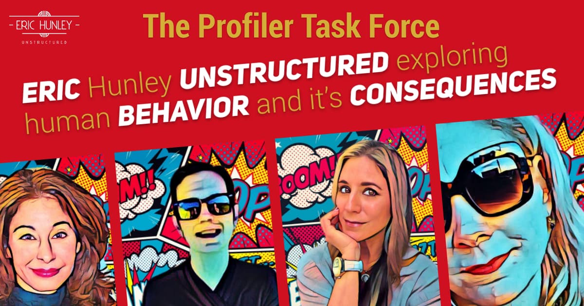 hunleyeric's tweet photo. The #profilertaskforce
Goes live at 05:30 PM EDT 09/17/2020
Four legendary behavioral experts
@janinedriver, @lenasisco, Michelle Dresbold
& @HBehaviorLab @hunleyeric
#EricHunleyUnstructured @unstructuredp
https://t.co/XUoscMRMz7 https://t.co/64vKLTqyoY https://t.co/ma1Uimll0z