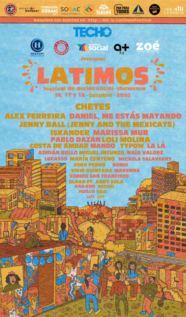 TECHOmx's tweet photo. ¡ATENCIÓN TECHEROS! Les presentamos LATIMOS - UN CONCIERTO CON CAUSA donde CANTAREMOS PARA LLEVAR AGUA A ZONAS VULNERABLES EN MÉXICO! #LatimosTecho #EnMéxicoLatimos https://t.co/XrxEFGN0jZ