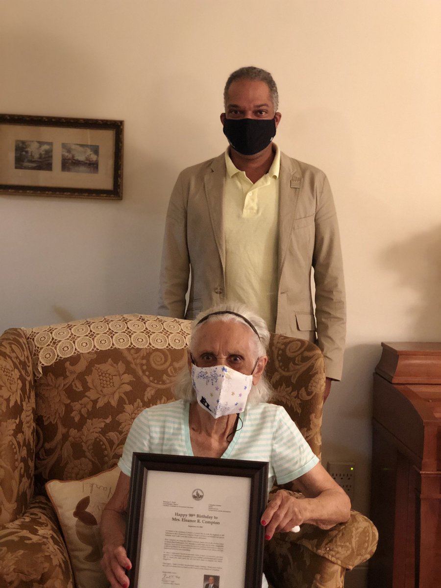 brandonttodd's tweet image. Happy 98th birthday to my dear friend Mrs. Eleanor R. Compton. I haven’t missed stopping by to wish Mrs. Compton a happy birthday since 2014! #Ward4Proud