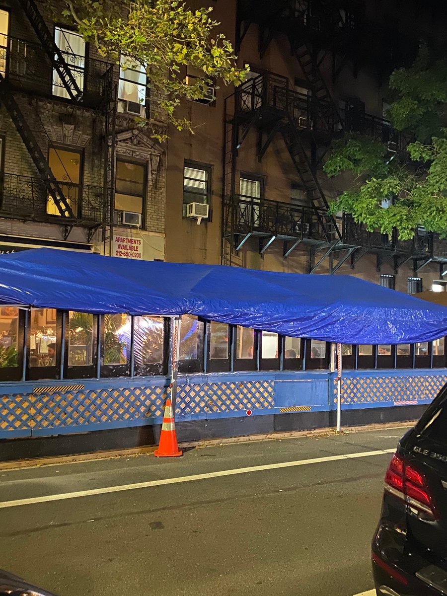 With nighttime temps in the 50s, the challenges of outdoor dining are coming into relief. Places are erecting plexiglass panels that, if you squint a little, kind of look like walls. Raising philosophical questions about what is and is not ‘indoor’ and ‘outdoor’...