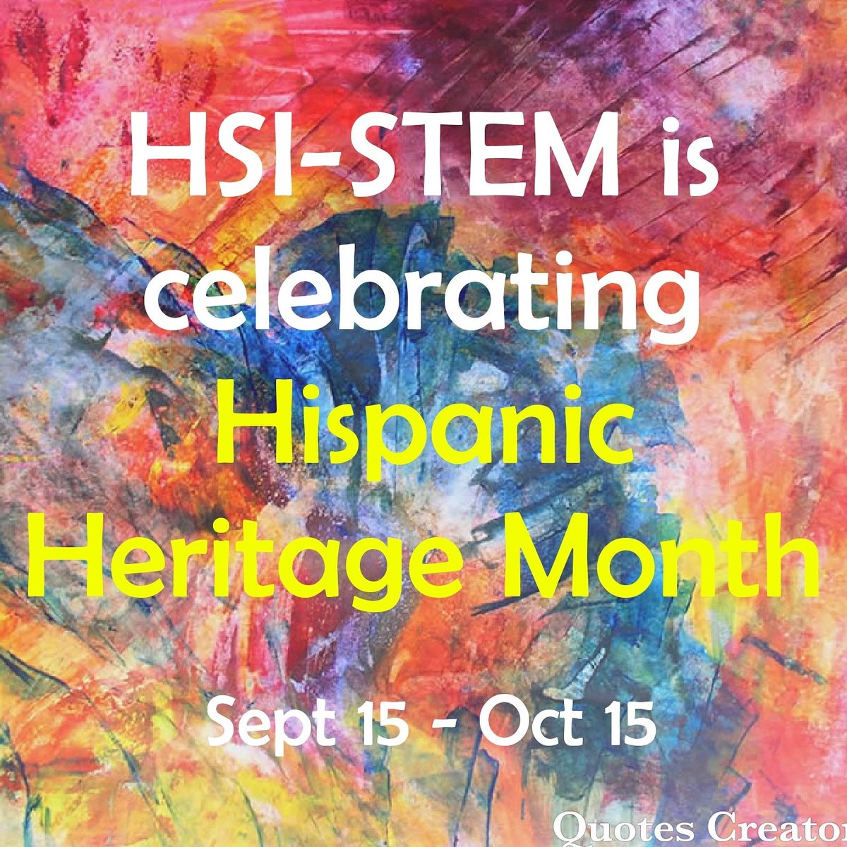 STEMBridgesQC's tweet photo. HSI-STEM is proud to work and learn with many amazing people. We will be featuring many of them to celebrate Hispanic Heritage Month. Stay tuned for highlights of amazing STEM community members this month!
#HHM #hispanicheritagemonth #hsistem #HHMstem #cunyqueenscollege #cunyqcc https://t.co/aNvSgmIsjs