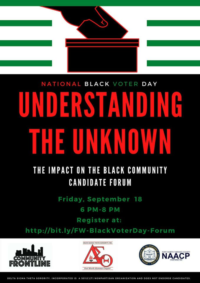 BridgeFW's tweet image. Are you interested in learning more about local candidates and how their platforms will affect the our community? Tune into "Understanding the Unknown: The Impact on the Black Community" on Friday at 6:00 PM via Zoom to hear directly from candidates in the upcoming election.