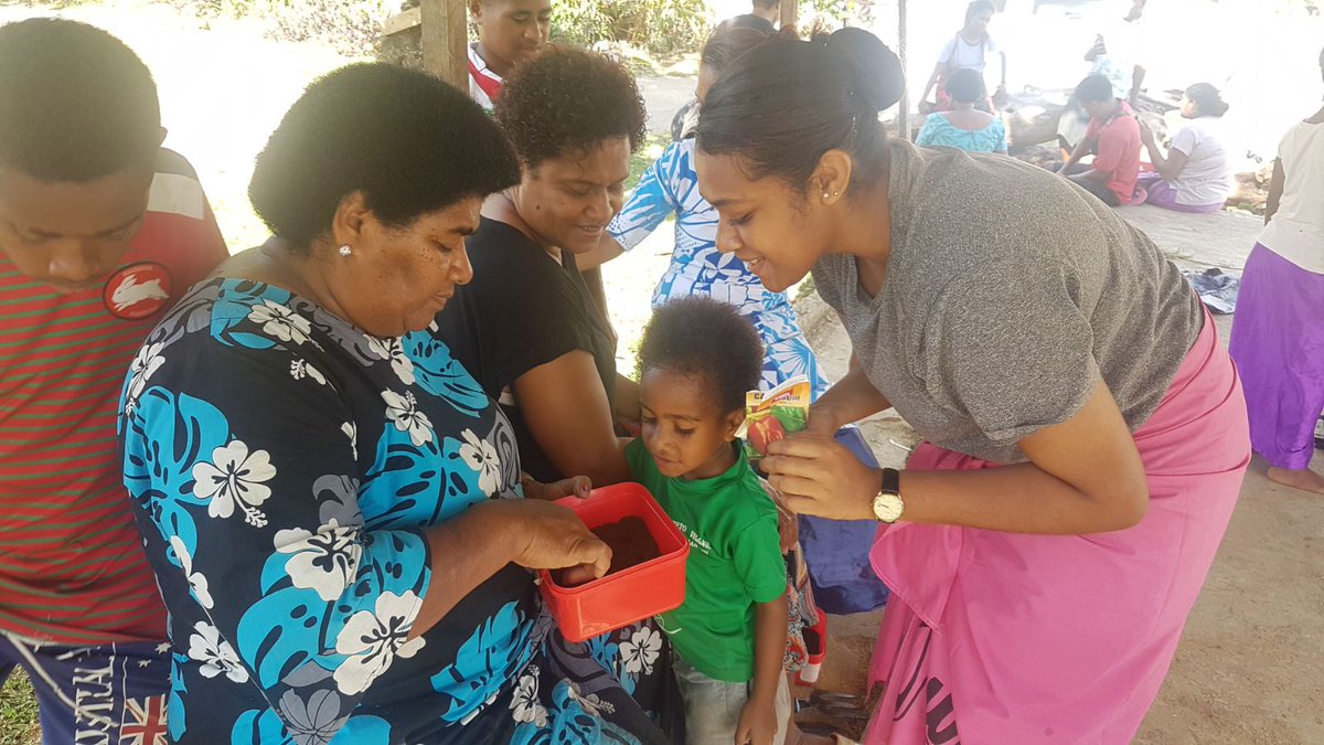 spc_live's tweet photo. Our Fiji #NCD #youthambassadors are in Sabeto Village, Nadi.They facilitated an #NCD prevention&control workshop a few weeks ago & are back to assist with fun hands on activities.This afternoon the youth ambassadors assist the village with vegetable gardening! #wakeupproject https://t.co/QgyShOPDU5