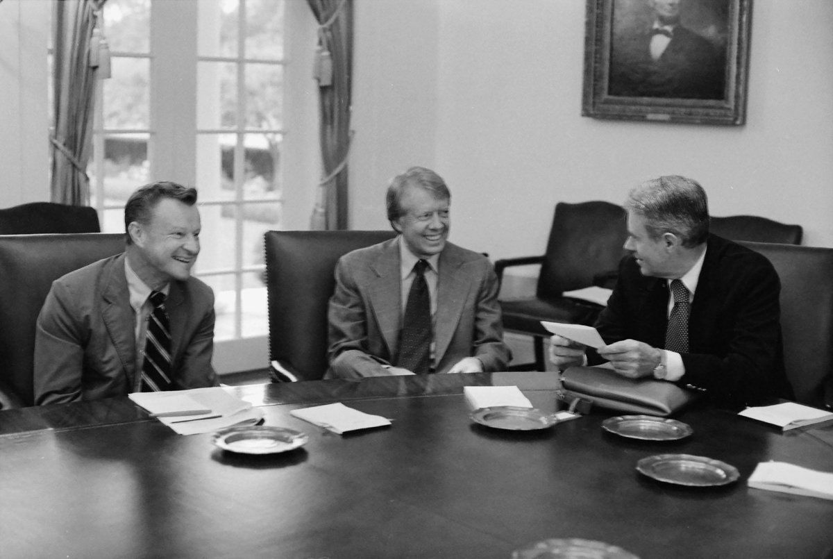 Zbigniew Brzezinski, Jimmy Carter, And Cyrus Vance, August 14, 1977.