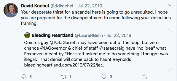 Kochel insisted that the salary-sharing agreement Foxhoven didn't want to sign in 2019 was "exactly" like ones he had signed before. He derided Foxhoven's "farcical narrative" and my supposedly "ridiculous framing." 11/