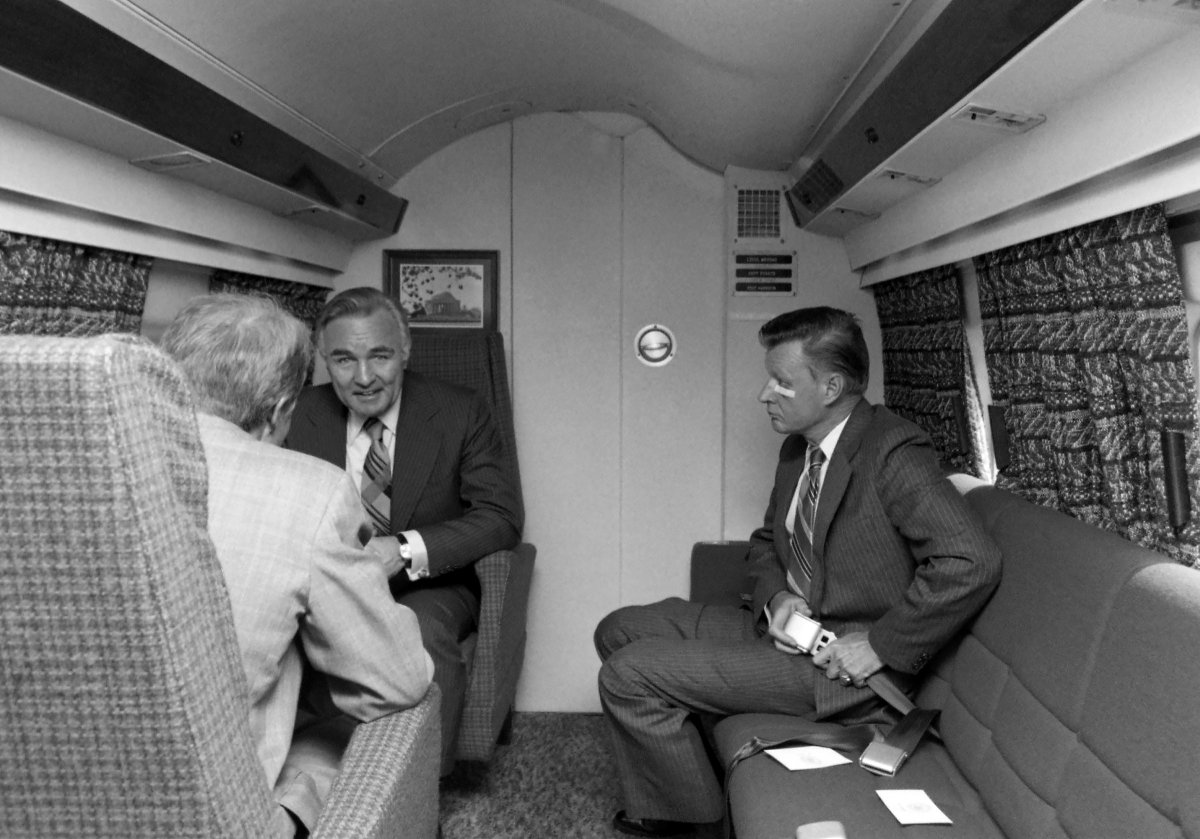 August 16, 1979, Jimmy Carter Onboard Marine One With DCI Turner And National Security Advisor, Zbigniew Brzezinski.Notice The Bandaid Under Brzezinski's Left Eye? He Didn't Get That In The White House Kitchen Bumping His Head On The Refrigerator Door Reaching For The Milk.