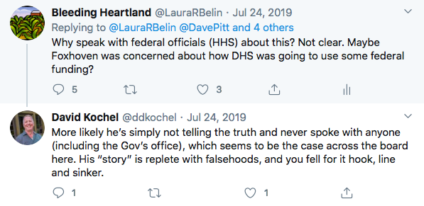 As I and others pondered why Foxhoven worried about signing a new salary-sharing agreement,  https://www.bleedingheartland.com/2019/07/25/why-was-jerry-foxhoven-worried/ @ddkochel insisted that Foxhoven was lying and I "fell for it hook, line and sinker." 10/