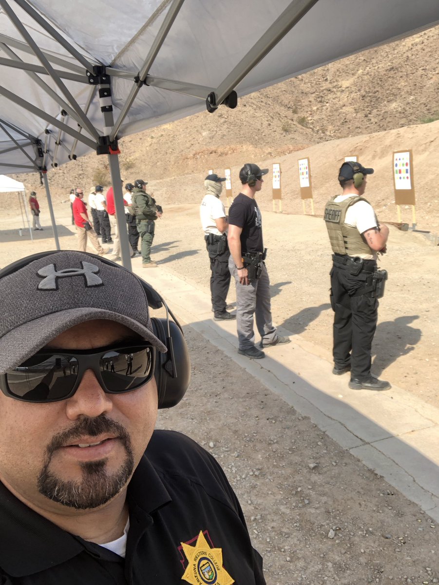 Zavala_LETA's tweet photo. It’s been a long hot week out at the @YumaSheriff Law Enforcement Range. Can’t thank our team of @ArizonaWestern LETA Instructors putting in all the hard work to help make our recruits proficient in Firearms. #FrontSight https://t.co/OYvOwligMH