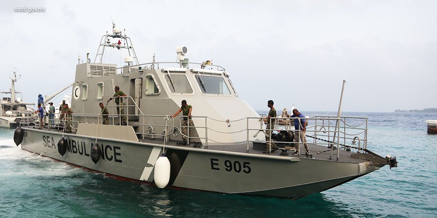 K.Dhiffusheege 80NM irun,Kaneli masverikan kuran ulhun" Aroosha" dhoaneegai huri, dhivehi falhuveri eh, Sih'hee avas faruvaa ah MNDF Male' Area ge eheetheri kamaaeku, MNDF Coast Guard Sea Ambulance gai Male' gennanee. Mi haadhisaage report libifaivanee 08:00 gai
