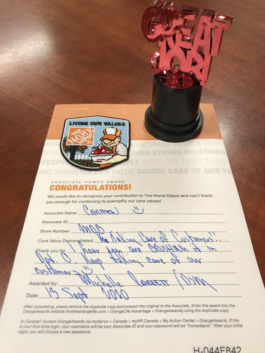 Carmen!!!  Doing a great job at MDB and dpt zero!!! Thank you for owning it!  Most of all taking care of our customers!  Fearless D327!!!