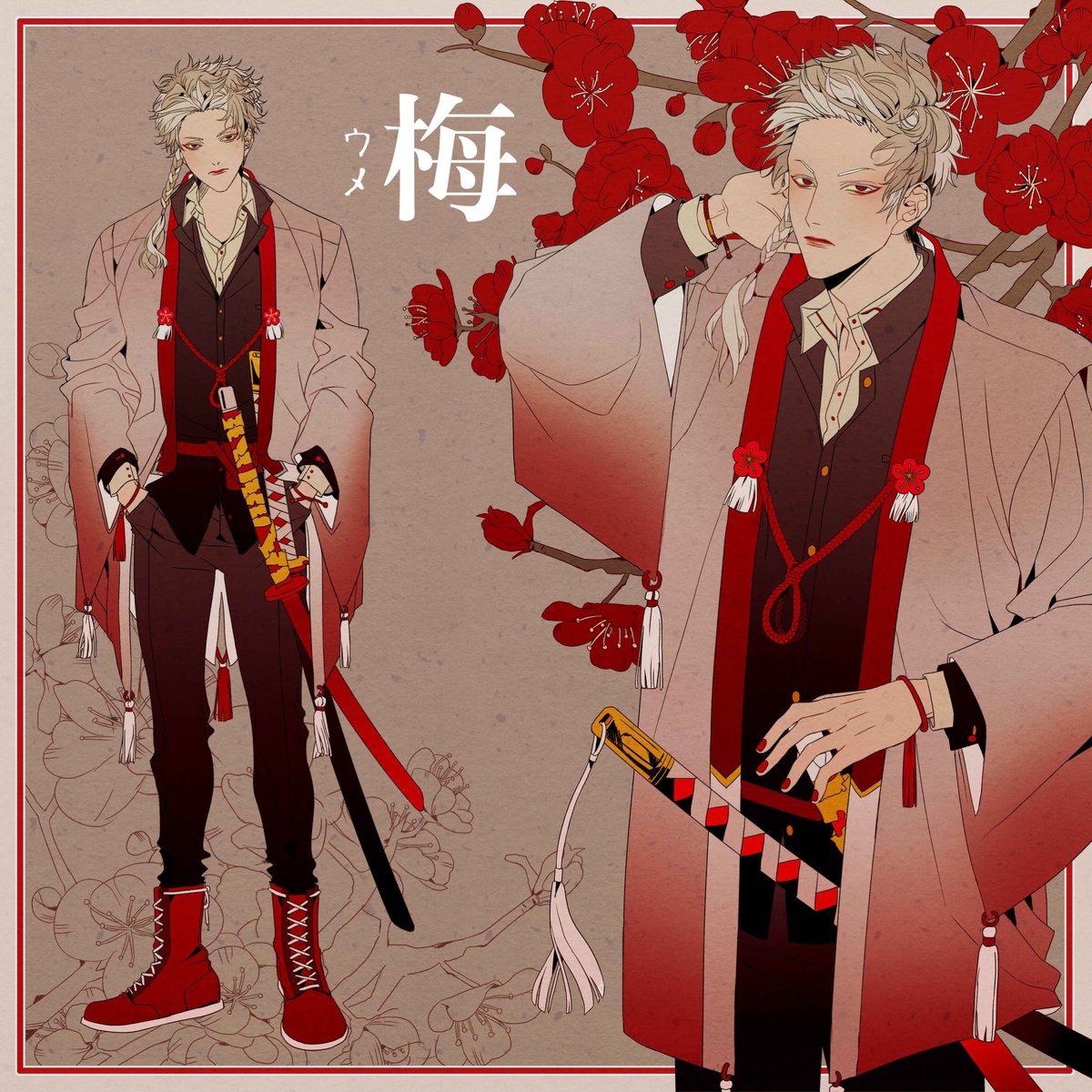 pikakirarabbit's tweet image. Flower personifications 🌸