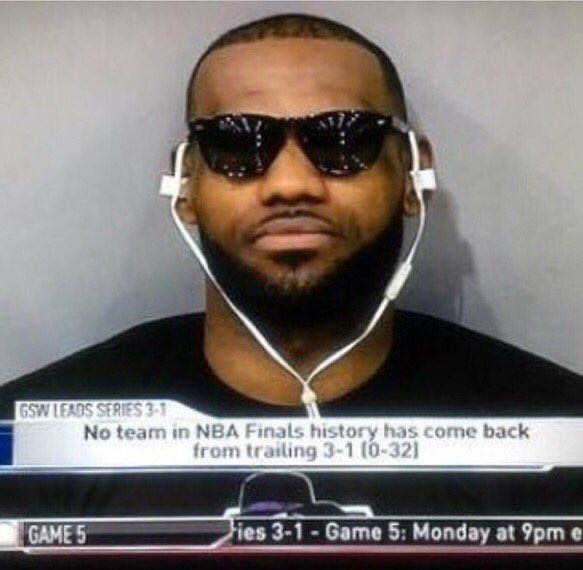 BleacherReport's tweet photo. 3-1 mentality 😎 https://t.co/DgrSrsFuBK