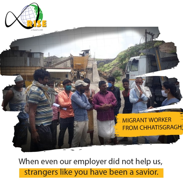 RISEInfinityF's tweet image. “Where even our employer did not help us, strangers like you did. We knew no one in this city &amp;amp; people refused to believe whatever we said. We are really grateful for all the pains @OfficialYUVA - #JeevanRath took for us,” says a migrant worker from Chhattisgarh.