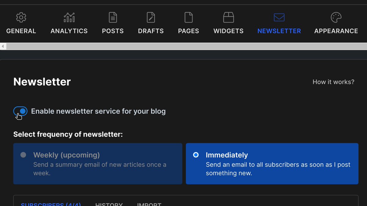  Make sure your newsletter is enabled