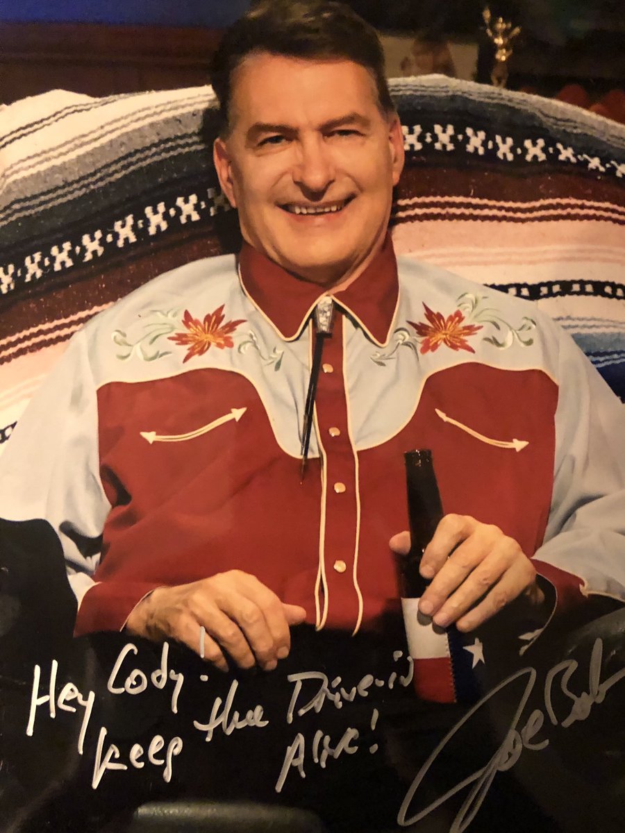 Got this autographed photo from @therealjoebob today!! The best part? They are doing “Scary Movie Monday’s” at the @AdmiralTDriveIn and we just watched “The Shining” last night! @kinky_horror would be proud.