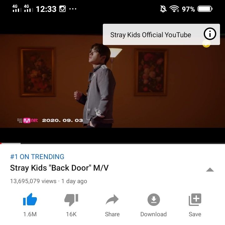 1:33 PM KST— 13,695,079 views @Stray_Kids  #StrayKids  #스트레이키즈