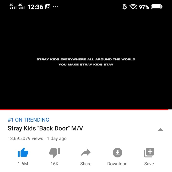 1:33 PM KST— 13,695,079 views @Stray_Kids  #StrayKids  #스트레이키즈