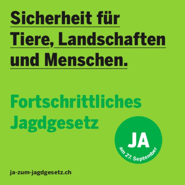 Jetzt erst recht: <a href="/JagdgesetzJa/">Jagdgesetz Ja</a> !! Geht abstimmen, motiviert Familie und Freunde! Wir müssen nochmals Gas geben!!