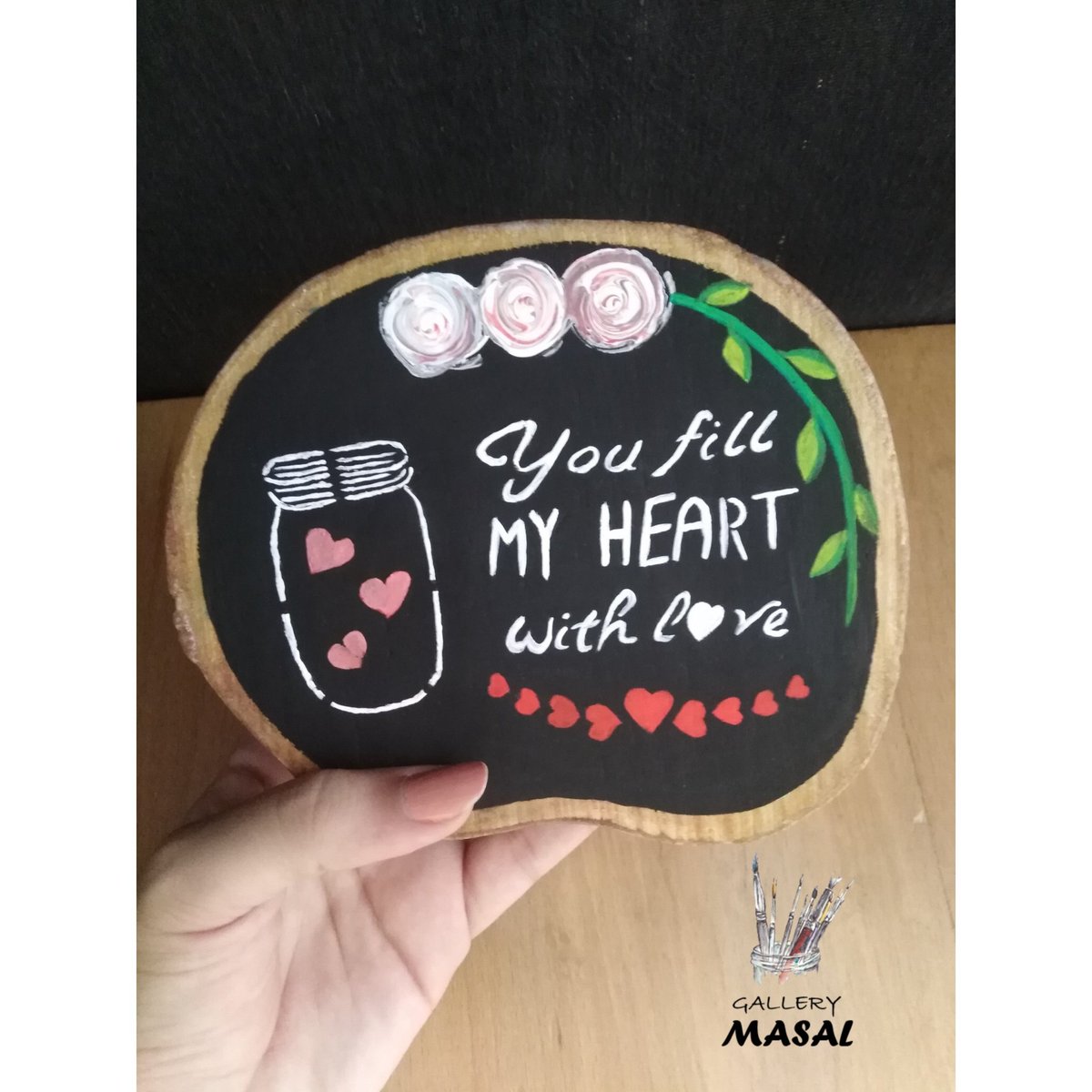 My work ♥️
make with a lot of love 😙💕
#handmade #paintings #drawing #woodsliceart