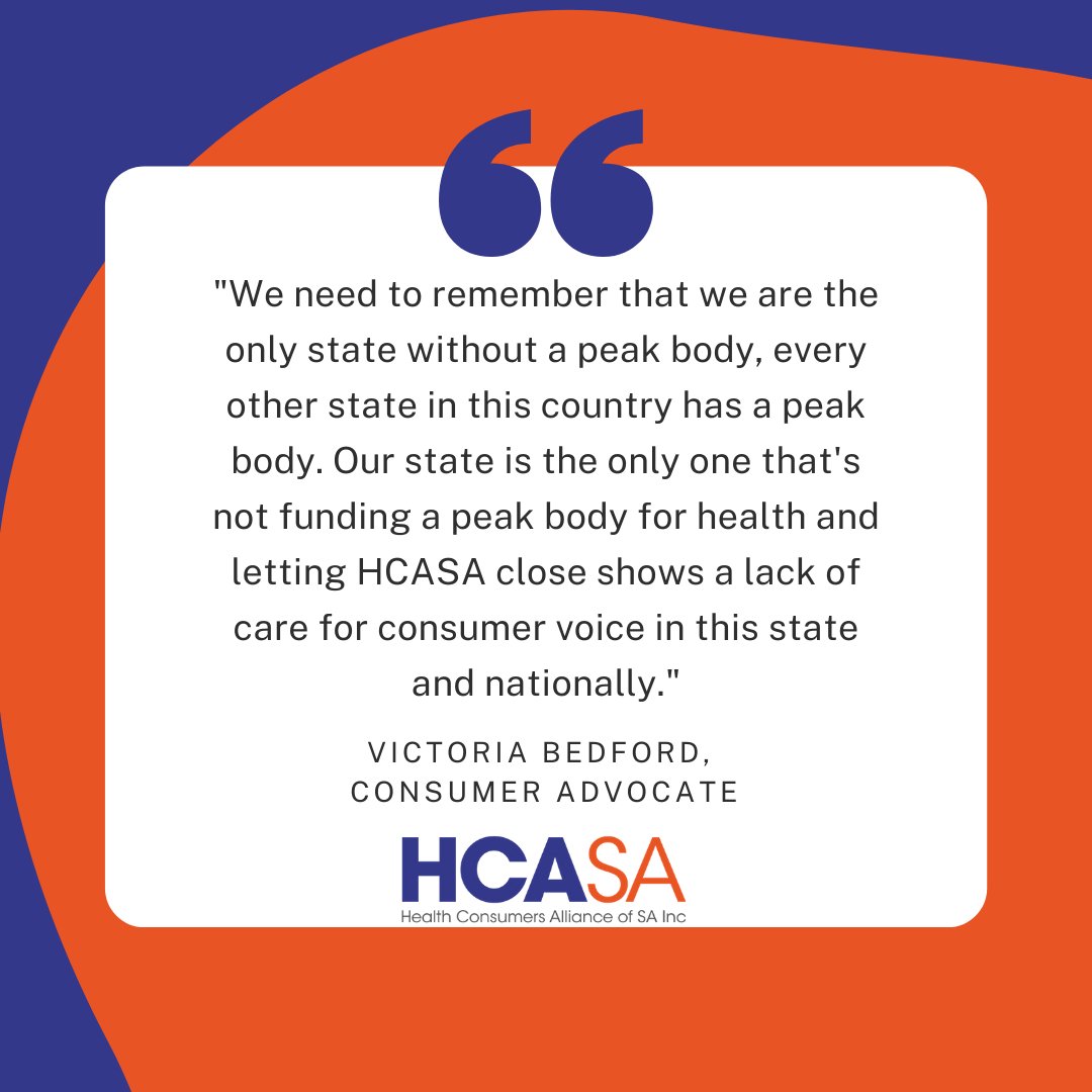 The second Health Consumer Stories video is now available. We talk to Victoria Bedford, Health Consumer Advocate and HCASA Treasurer about her experiences with HCASA.

Find it here &gt; bit.ly/3iDOrMe

#HealthConsumerAdvocacy #ConsumerAdvocacy #ConsumerVoice