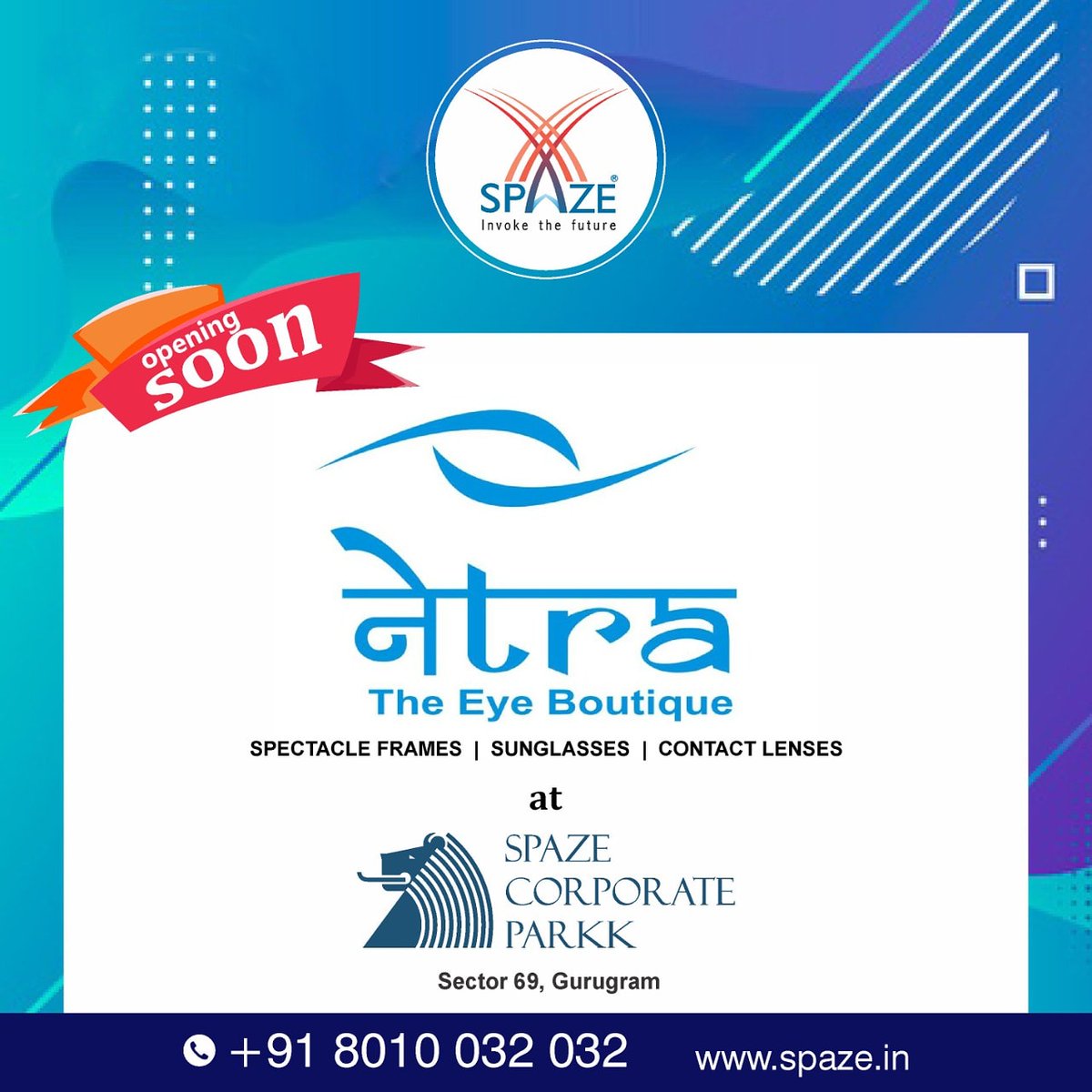 spazesocial's tweet photo. Spaze Group - Biggest International and national brands
#Spazecorporateparkk #safeandsecurefacilities #biggestbrands #enhancedprofitability #bestofservices #stayprotected #happychannelpartners #Gurgaon #openingsoon #netra #theeyeboutique #optician #manymoretocome https://t.co/cyGrTfICgm