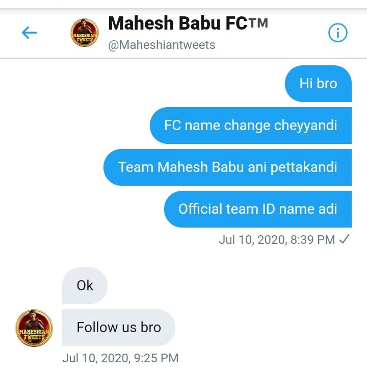 Follow us bro ani andariki dm chesi....Andari follow chesi unfollow chesi flwrs dengi FC ga marchedu...Mundu MB official team ani undedi #SarkaruVaariPaata