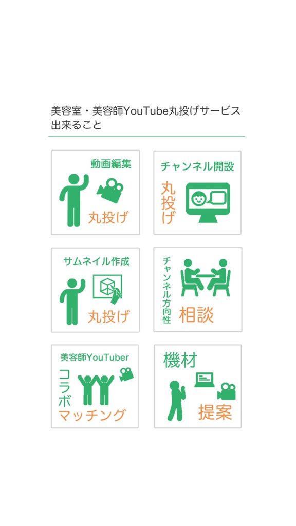 今美容師向けに YouTube発信支援サービスを行なっていく予定なのですが 

モニターを探しているので興味がある方は是非DMください😊

※サービス内容は画像参照