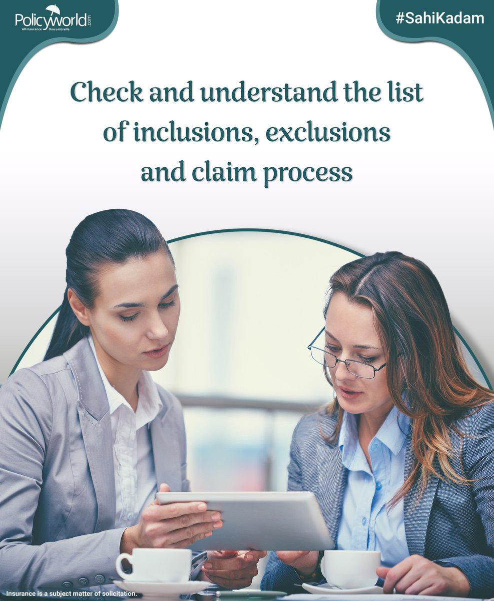 policyworld_ins's tweet photo. Check & understand the list of inclusions, exclusions and claim process
For Details Login: https://t.co/r86TLBGGSJ
"POLICYWORLD", YOUR RELIABLE INSURANCE SOLUTION PARTNER #SahiKadam #policyworld #insurance #insuranceclaim #insuranceagent #health #healthinsurance #claimprocess https://t.co/RtJjp7LhwW