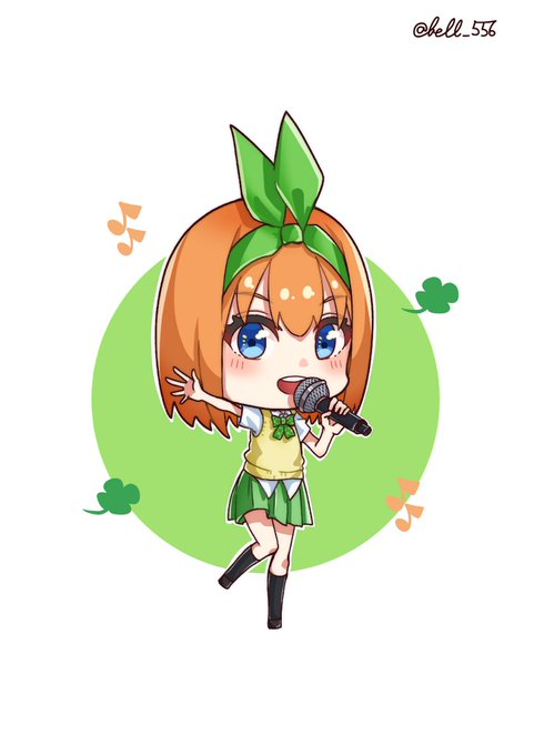 ベルさんがTwitterに投稿した中野四葉(五等分の花嫁)のイラスト。