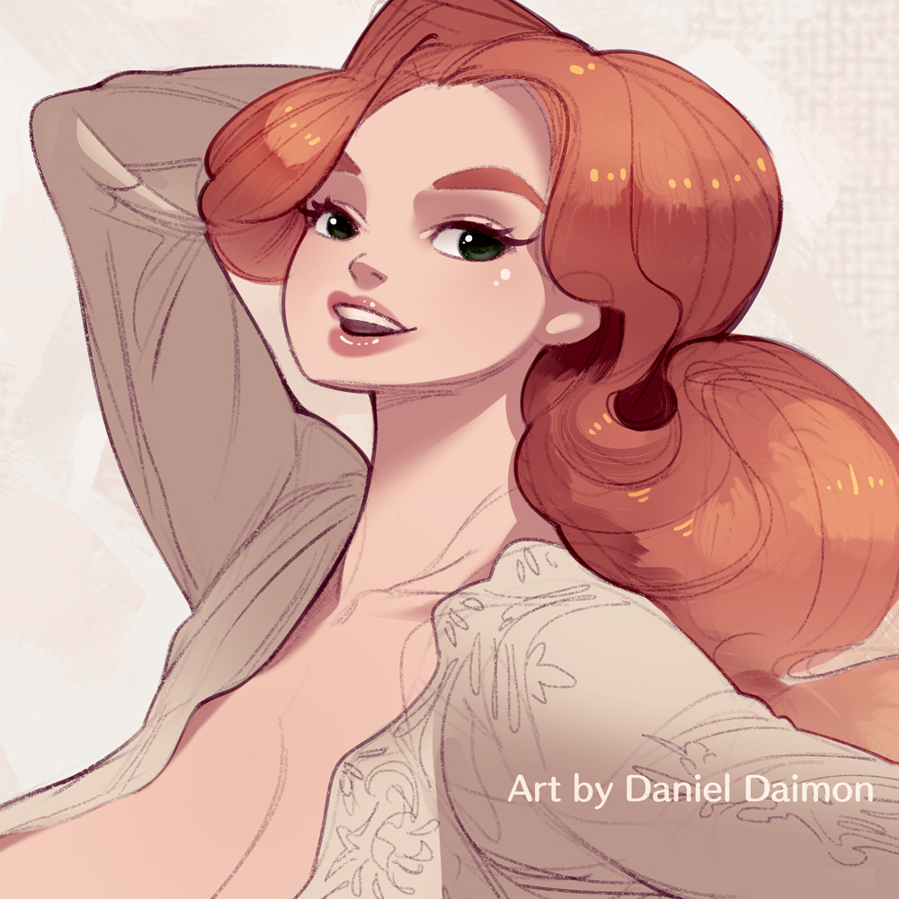 The model is such a gorgeous ginger lady, Austin White (@MyAustinWhite ) 🧡💜🧡💜

I really like using warm colors 🧡 