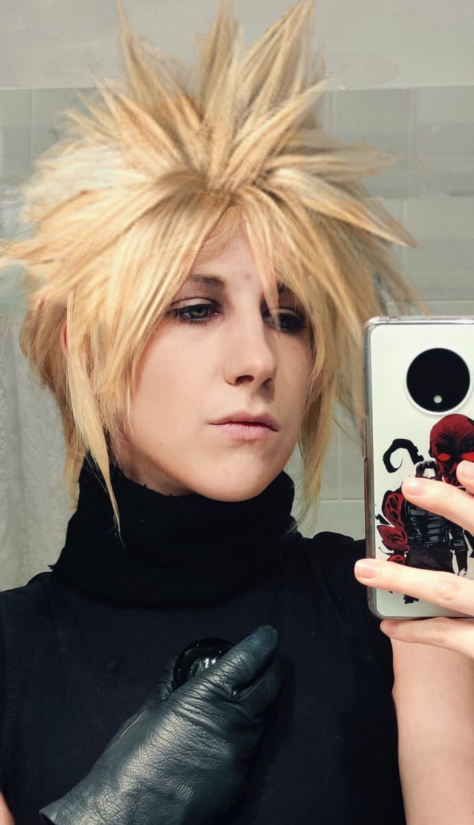 First one was  #Cloud I really didn't know what to do so I just took some random Selfies and edited the hair a little bit |D after posting it, people requested I should cosplay him.... and I am working on his sword right now