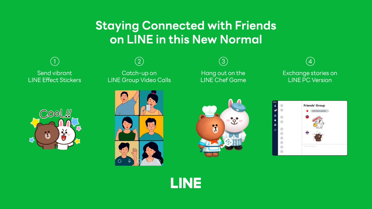 LINE_Global's tweet photo. Distance makes the heart grow fonder! 💖 This #FriendshipMonth, keep in touch with friends around the world on #LINE! In this new normal, LINE's suite of offerings such as #EffectStickers & #GroupVideoCall are great starting points to stay connected & send love to your peers. https://t.co/EGEdvoen9F