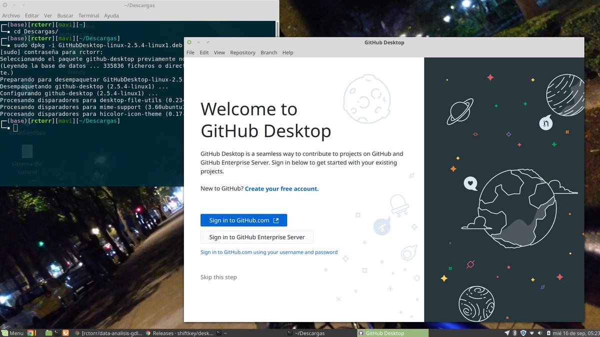rctorr's tweet image. Habemus #GithubDesktop para #Linux (-_0)/
