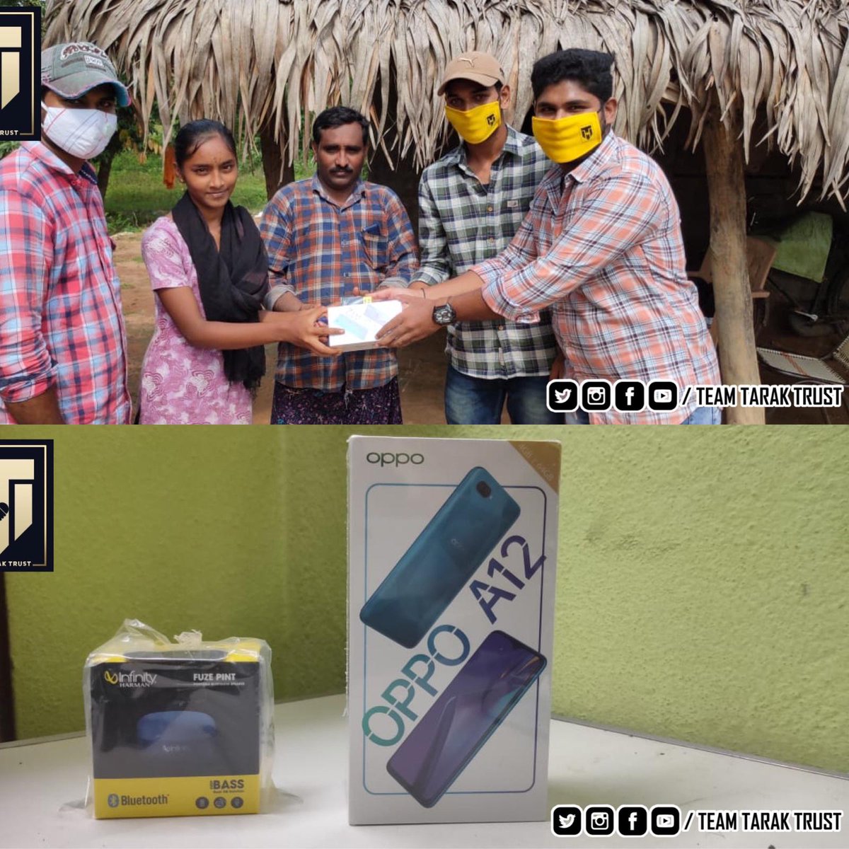 Today @TeamTarakTrust Kothagudem Members Handedover Smartphone & Bluetooth Speaker To Ramya. We Wish Her Good Luck For Her Future Studies Tq Sowmya & Colleagues Who Came Forward And Arranged Them In Short Span . 

@tarak9999 ❤️
#TTTforNeedy 
#TeamTarakTrust