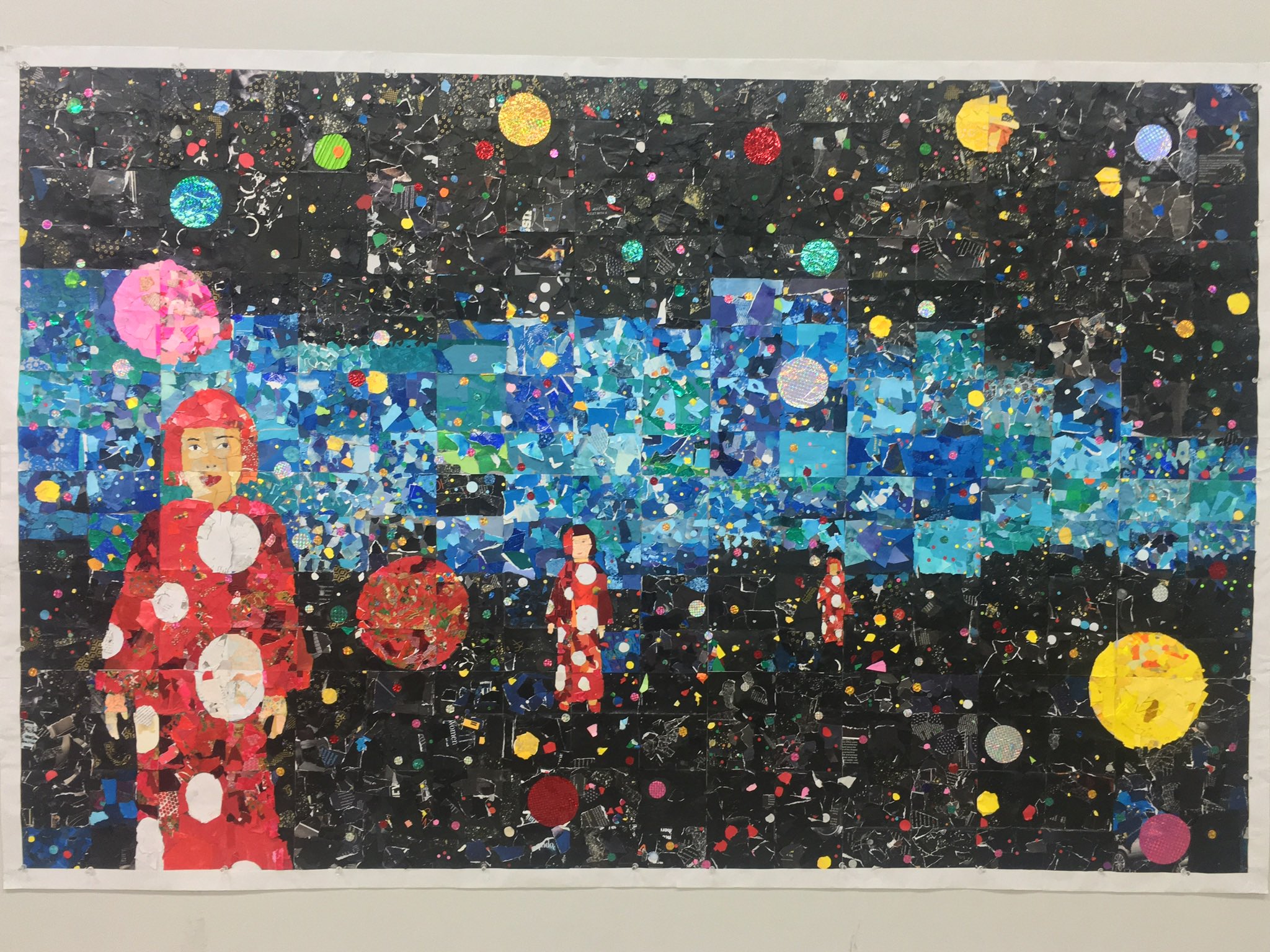 Erica Grainger Dotday Got Me Thinking Of The Awesome Kusama Collage We Did Two Years Ago Based On Eweinsteinilloz S Illustrations In From Here To Infinity Arted Fromheretoinfinity 草間彌生