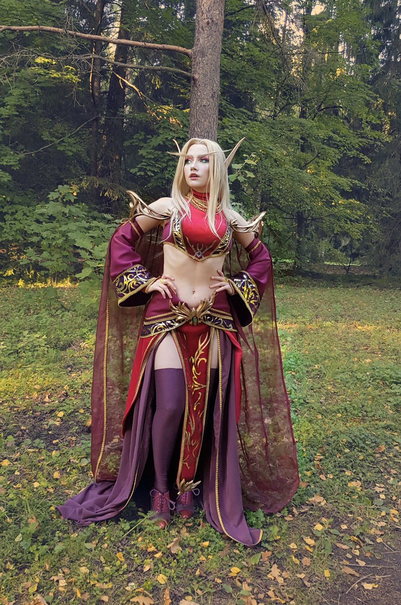 NargaLifestream's tweet photo. New costume - Blood elf Original design. ❤💛
I've always thought it could be fun to make a costume without buying new materials and fabric at all. I had very little time for this, so I made my own Blood elf design very quickly. 
Do you like the result? https://t.co/lxBR06QhK1