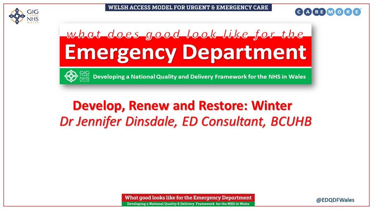 Dr Jennifer Dinsdale, ED Consultant for 
<a href="/BetsiCadwaladr/">Betsi Cadwaladr</a>- "Clinically led with a grass roots approach, we want to improve and allow innovations within Emergency Departments. 

We want to unite our 3 Emergency Departments with a vision for the future" #EDQDFWales