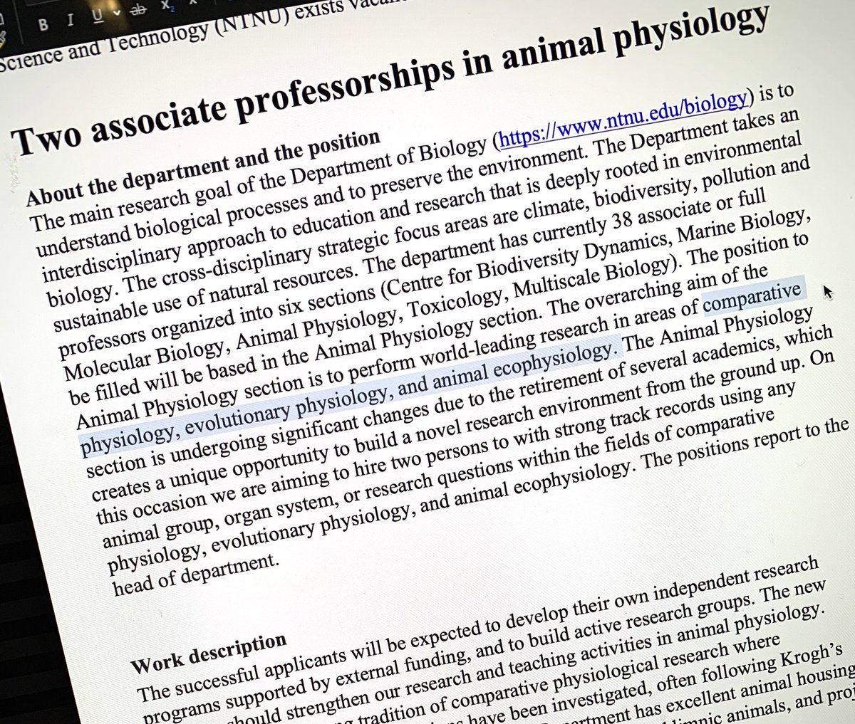 FredrikJutfelt's tweet photo. Two permanent positions as associate professors in animal physiology at my department will be posted soon. Drafting announcements 😀
Stay tuned! https://t.co/PfTMVeCDP2