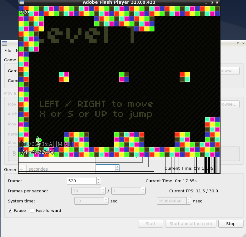 libtas_dev's tweet image. I did some work on Adobe Flash Player. It is working mostly, there are still several issues to fix (notice that garbage bottom portion).