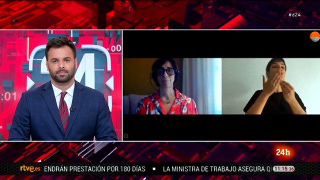 CNSEinfo's tweet photo. 'La crisis sanitaria no justifica que se desatiendan las necesidades del alumnado sordo. Seguridad y accesibilidad pueden y deben ir de la mano '. Entrevista a la presidenta de la @CNSEinfo en el programa #d24 de @24h_tve 
🎞️ https://t.co/RrzLtM5o8b https://t.co/w0C9yXZwFa