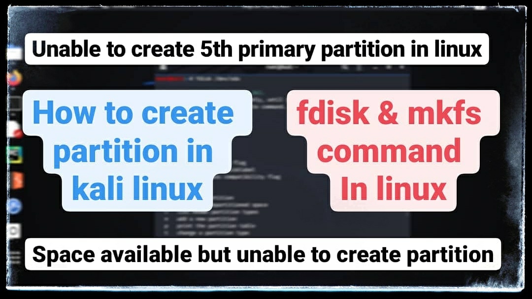 techyrators's tweet image. New video out on partitioning in kali linux.
Link in bio.....
#techyrators #partition #fdisk #kalilinux
#fdisk #mkfs