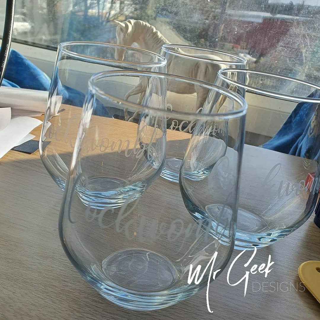 Got to be one of my favourite products. Hoping to have these restocked and on the new website this weekend 👍 #personlised #gifts #giftidea #glass #etchedglass #christmasiscoming