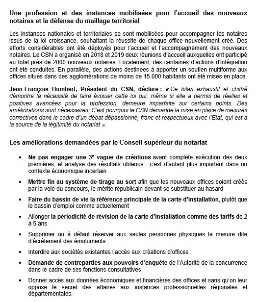 [Communiqué] #LoiCroissance : le Conseil supérieur du #notariat présente un rapport d'évaluation exhaustif de la réforme du 6 août 2015. Ce bilan, 5 ans après, se veut objectif. La profession souhaite apporter les correctifs nécessaires dans un dialogue apaisé et respectueux.