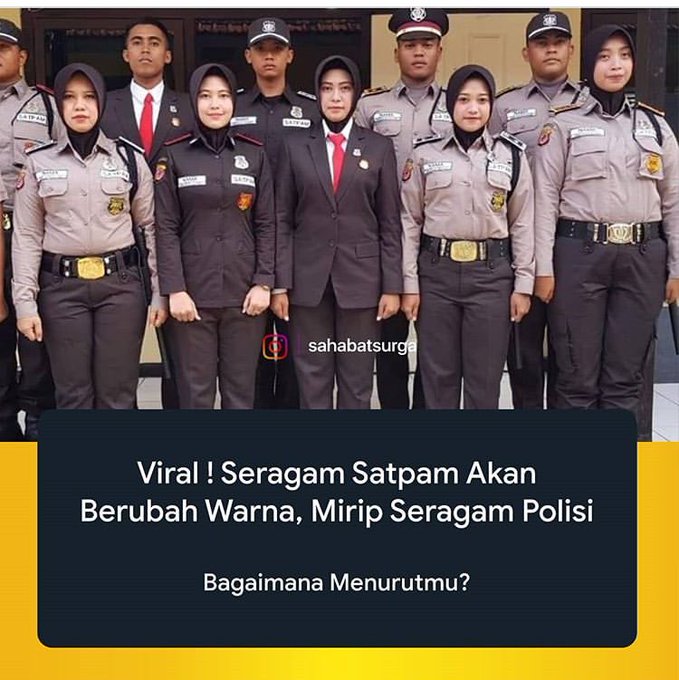 Sekarang satpam ga perlu minder👍🏻