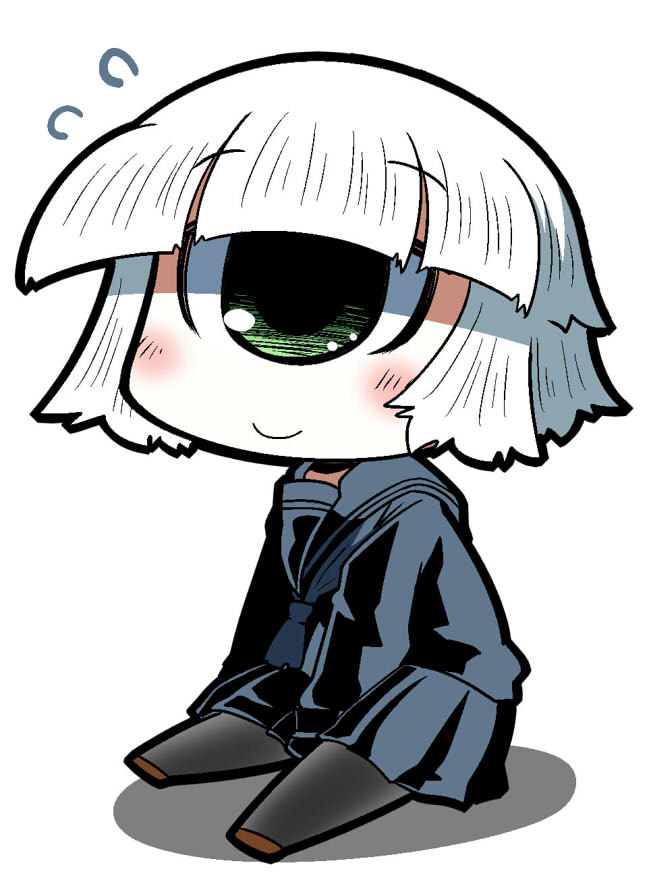 フォルダみてたら昔描いたオリジナル単眼少女「真子さん」が何枚かでてきた