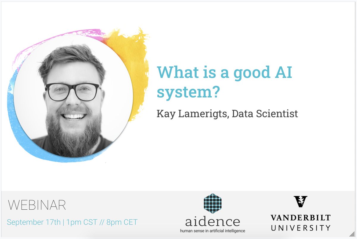 Aidence (@aidenceveye) on Twitter photo A unique opportunity to #learn about #AI in #radiology: the <a href="/VUMChealth/">Vanderbilt Health</a> open educational series, featuring a talk by Aidence #DataScientist Kay Lamerigts on what makes a good AI #algorithm. Register for the 17th, 1 to 2pm CST (8 to 9 pm CET): bit.ly/35z8hEx A unique opportunity to #learn about #AI in #radiology: the <a href="/VUMChealth/">Vanderbilt Health</a> open educational series, featuring a talk by Aidence #DataScientist Kay Lamerigts on what makes a good AI #algorithm. Register for the 17th, 1 to 2pm CST (8 to 9 pm CET): bit.ly/35z8hEx