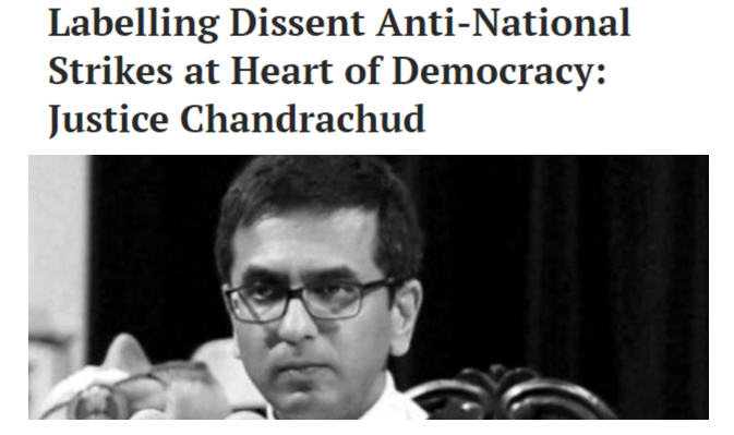 Selective  #FreedomOfExpression?#1. Dissent a “Safety Valve” of democracy. #2. Labelling Dissent Anti-National Strikes at Heart of Democracy. #3. Bombay HC forces deletion of 4 scenes from  #JollyLLB2.#4.  #SudarshanNews show on  #UPSCjihad is banned by  #SupremeCourt