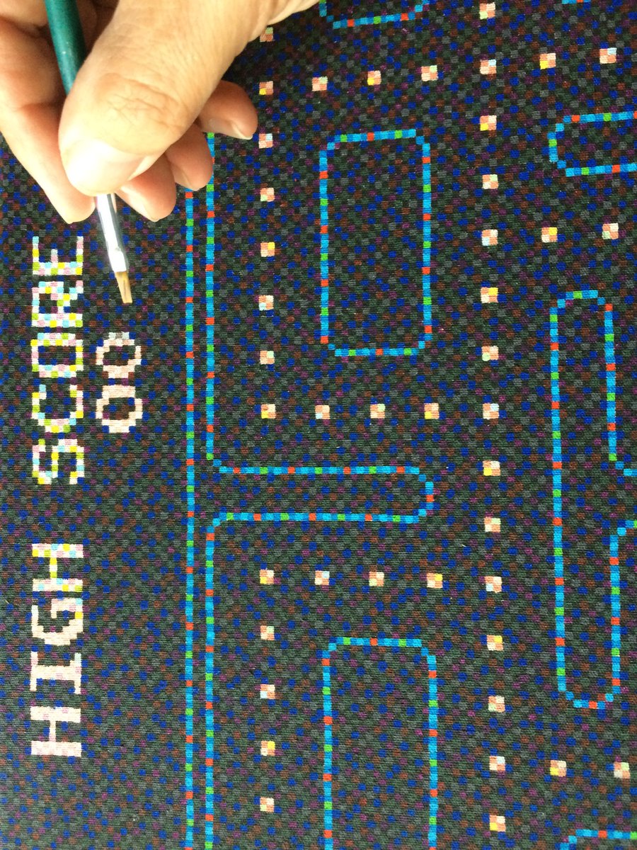 patrickegarter's tweet photo. #finearts, at work: „pac man: pixelism meets pixel-art“, #pixelism - ca. 75.000 painted pixels, □ = 2 x 2 mm, acrylic on canvas, 50 x 60 cm. #acrylic #visualart #art #pixelart #pixelpainting #atwork #pixelpainter #pixels #canvas #paintedpixels #pacman #arte #kunst #colors #pixel https://t.co/DncknRcwMq