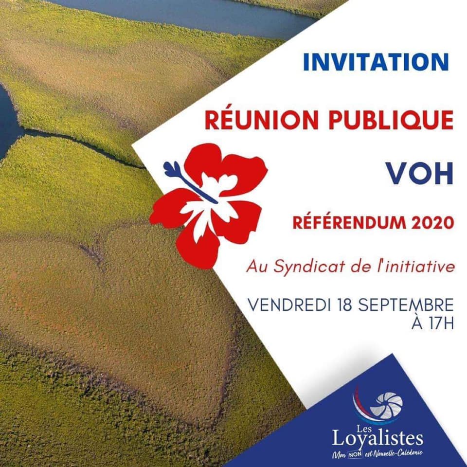 Nouvelle étape pour nos #débatspublics aujourd'hui à Voh.

#JevoteNON

Les informations pratiques 👇
📍 Voh - Au Syndicat de l'initiative
🕕 17h