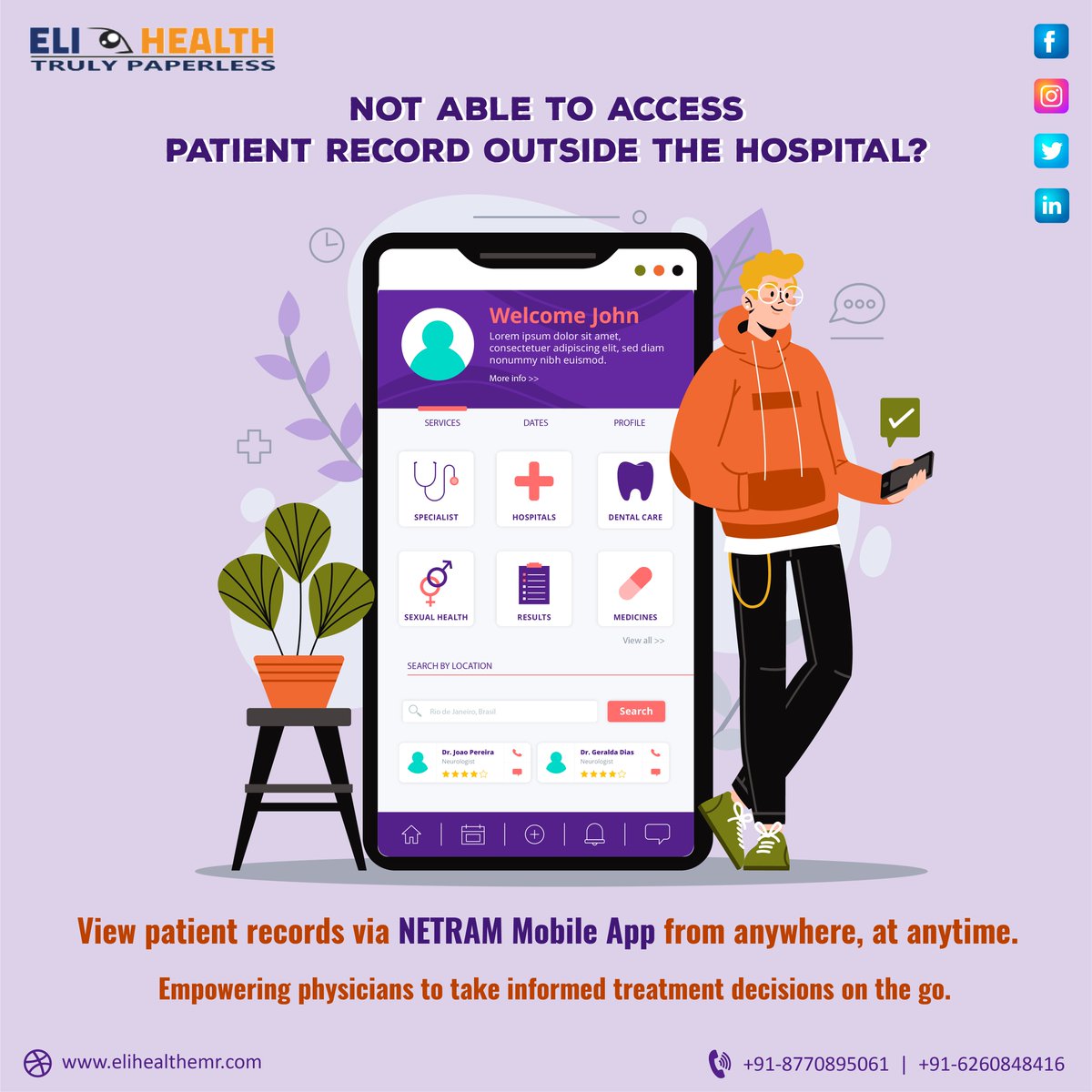 eli_emr's tweet photo. Not able to access patient record outside the hospital?
#Ophthalmology_EMR_Software #Practice_Management_Software #Solution #Hospital_Management_Software https://t.co/J9vEJb2KW8